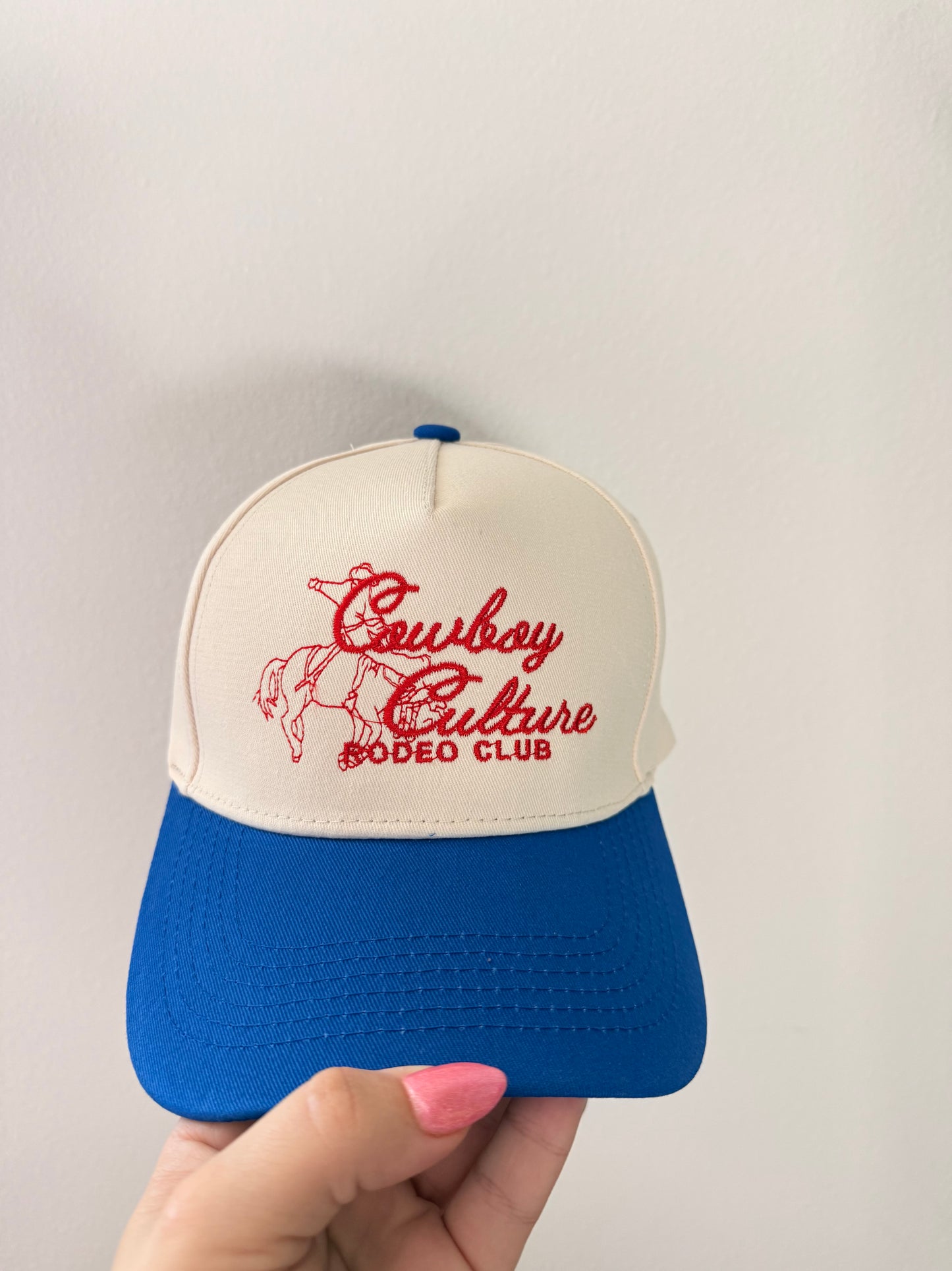 Cowboy Culture Blue & Red Hat