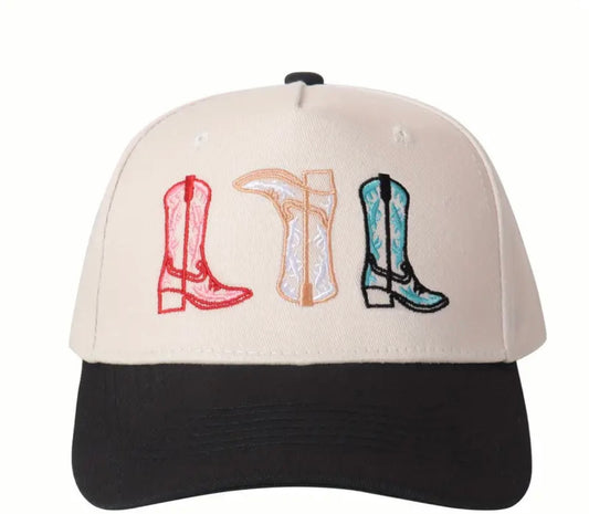 Black Cowgirl Boot Hat