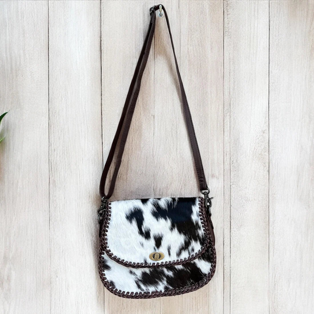 Millie Cowhide & Leather Crossbody Bag