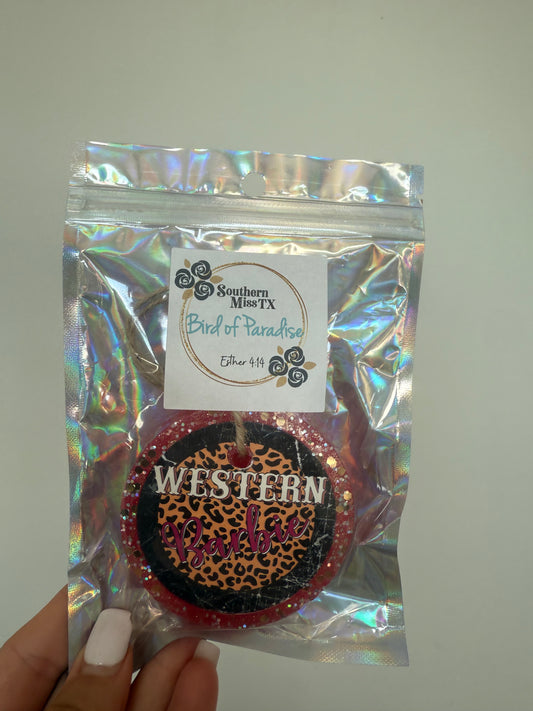 Pink “Western Barbie” Car Freshie