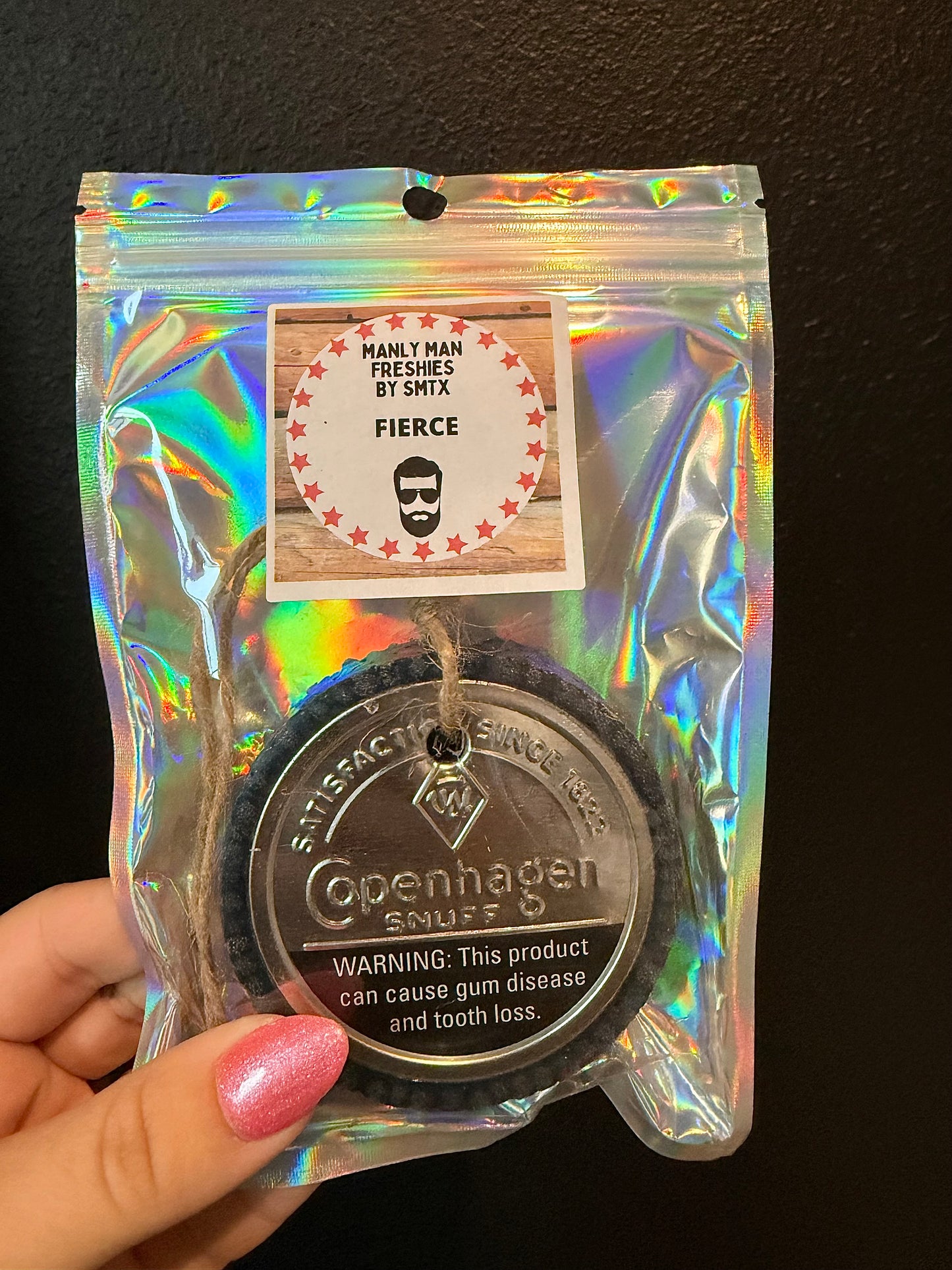 Black Copenhagen Snuff Car Freshie- Fierce Scent