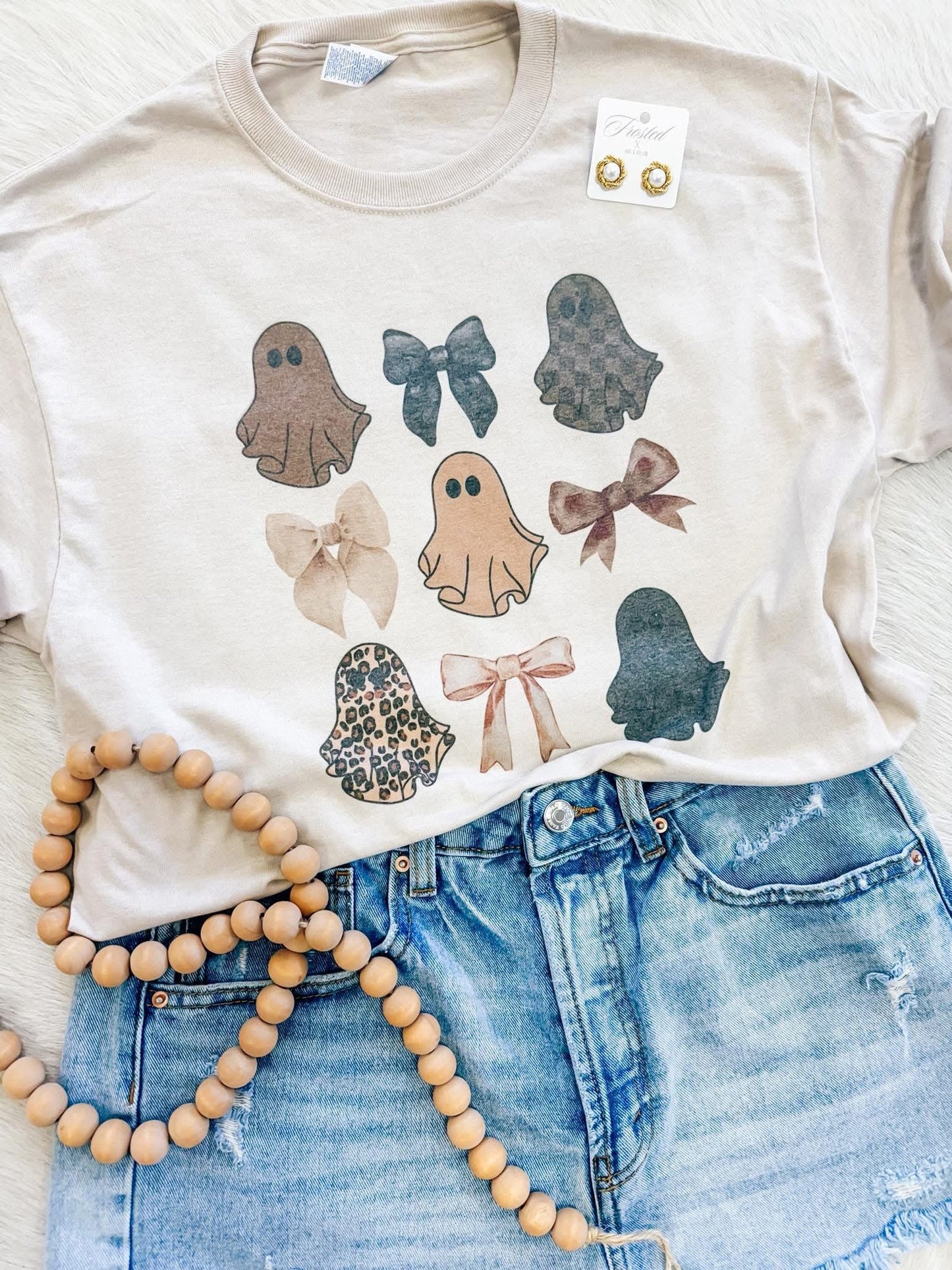 Boujee Ghost & Bow Tee