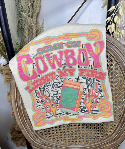 Cowboy Light My Fire Graphic Tee