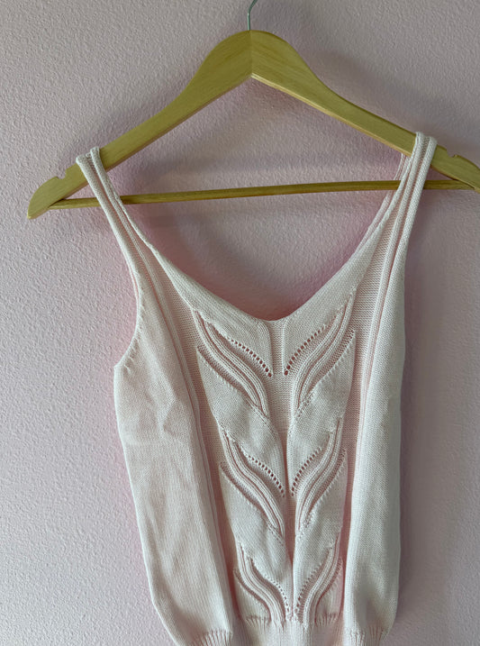 Pink Knit Tank Top
