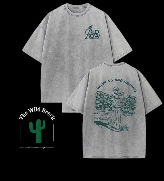 Gray & Green Old Row Golf Men’s Tee