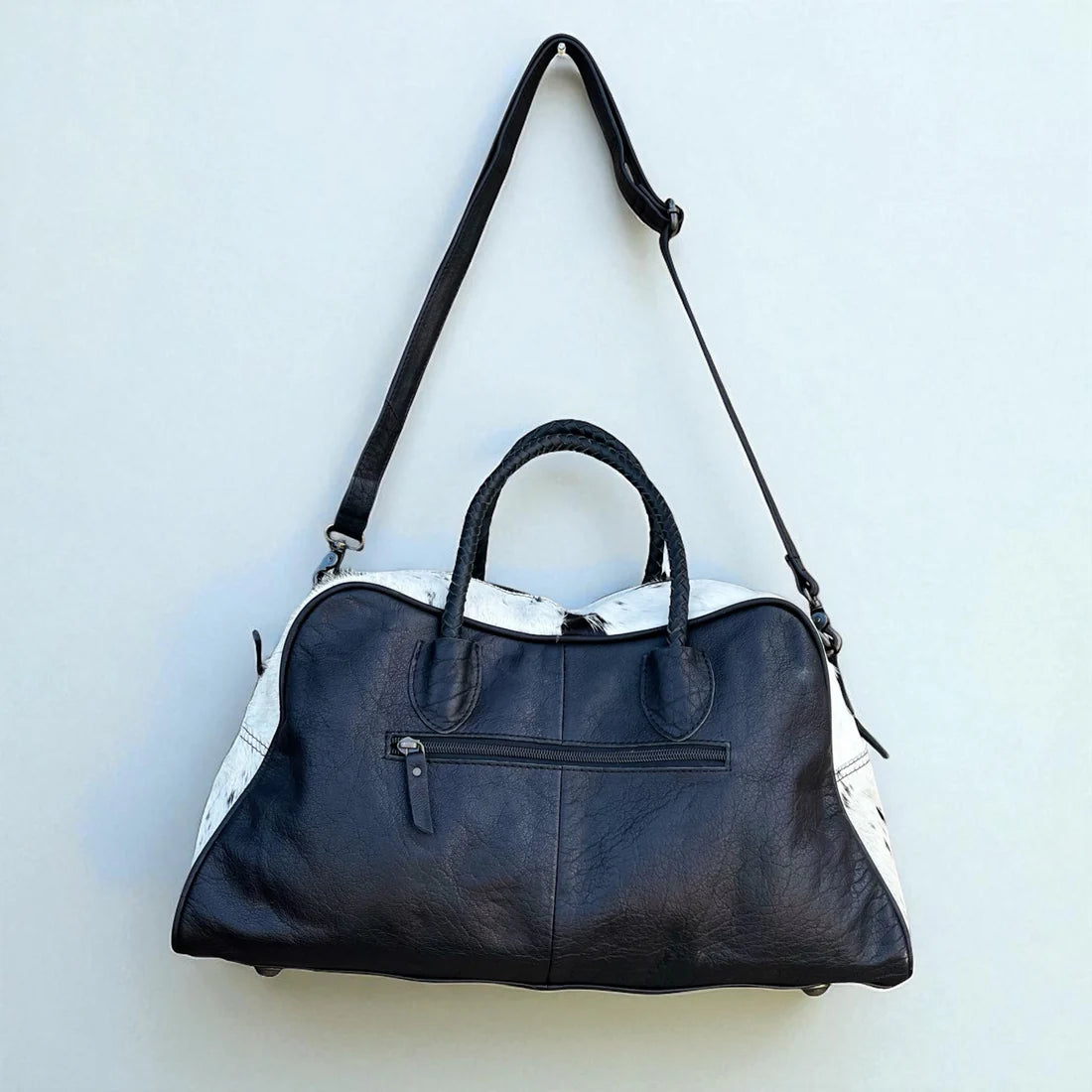 Bonita Tooled Leather & Cowhide Duffle Bag