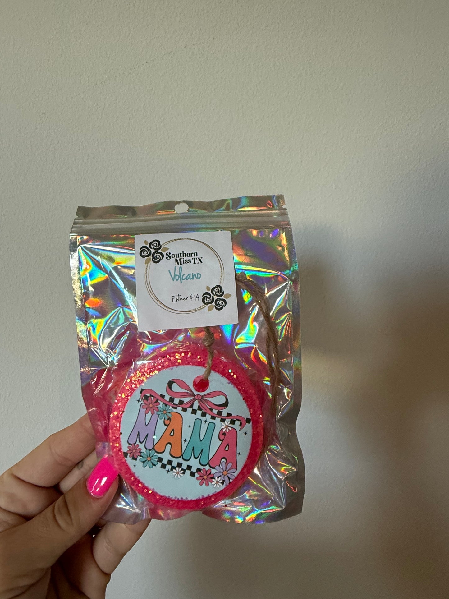 Hot Pink Mama Car Freshie- Volcano