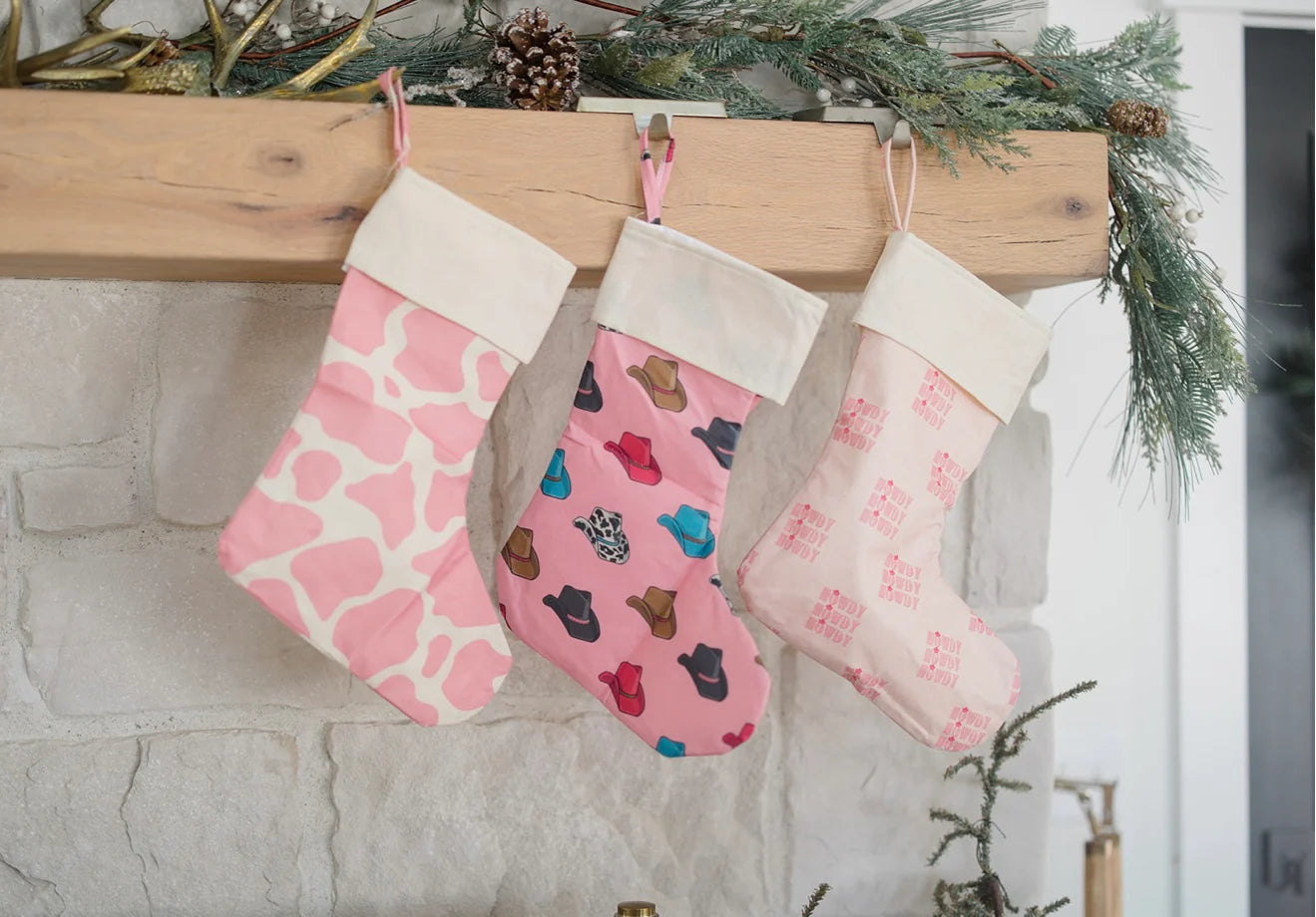 Pink Cowboy Hat Stocking