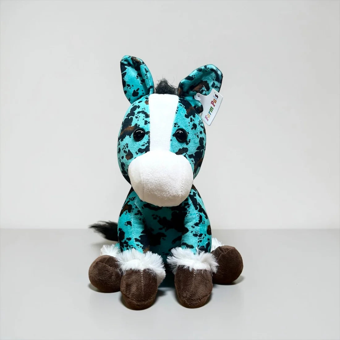 Turquoise Cowprint Horse Farm Pal