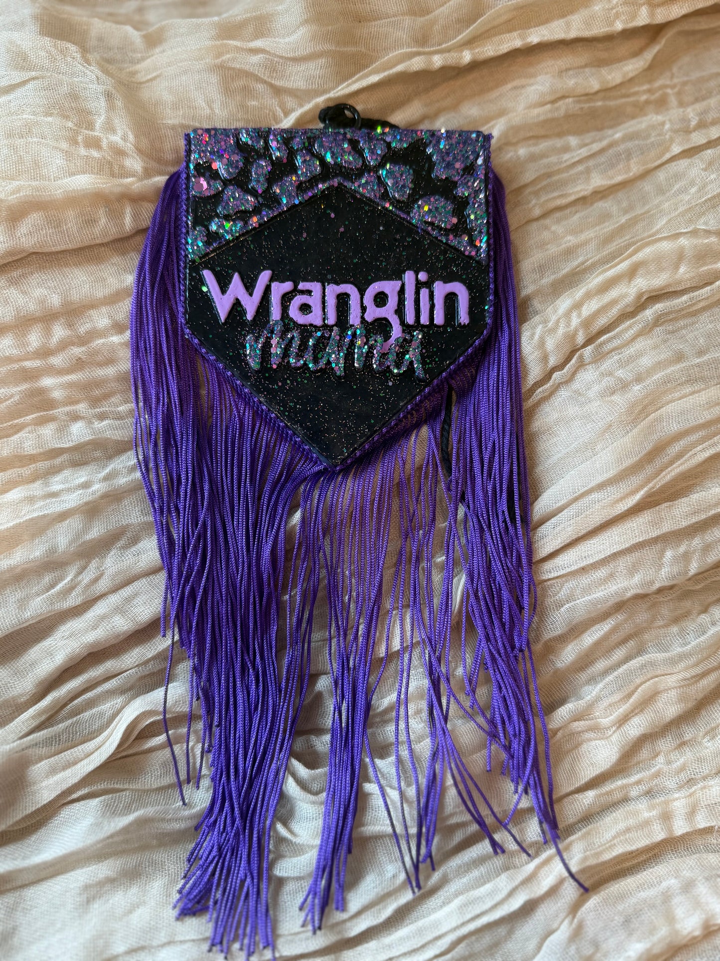 Purple Wranglin Mama Car Freshie