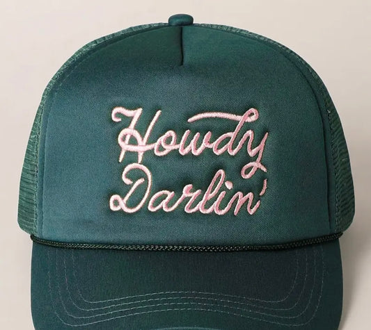 Green & Pink Howdy Darlin’ Hat