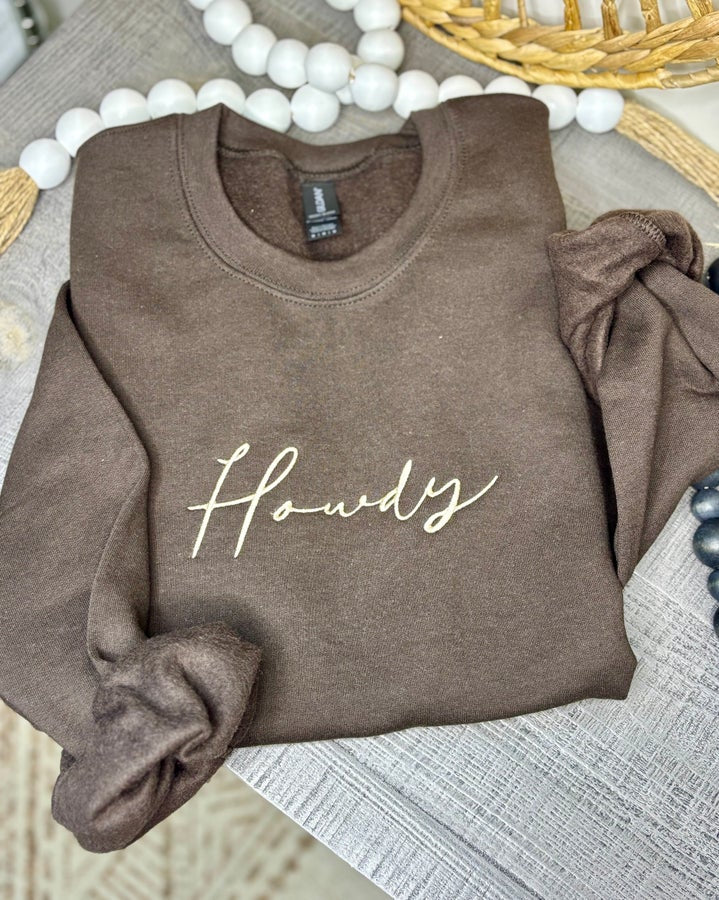 Howdy Embroidered Sweatshirt