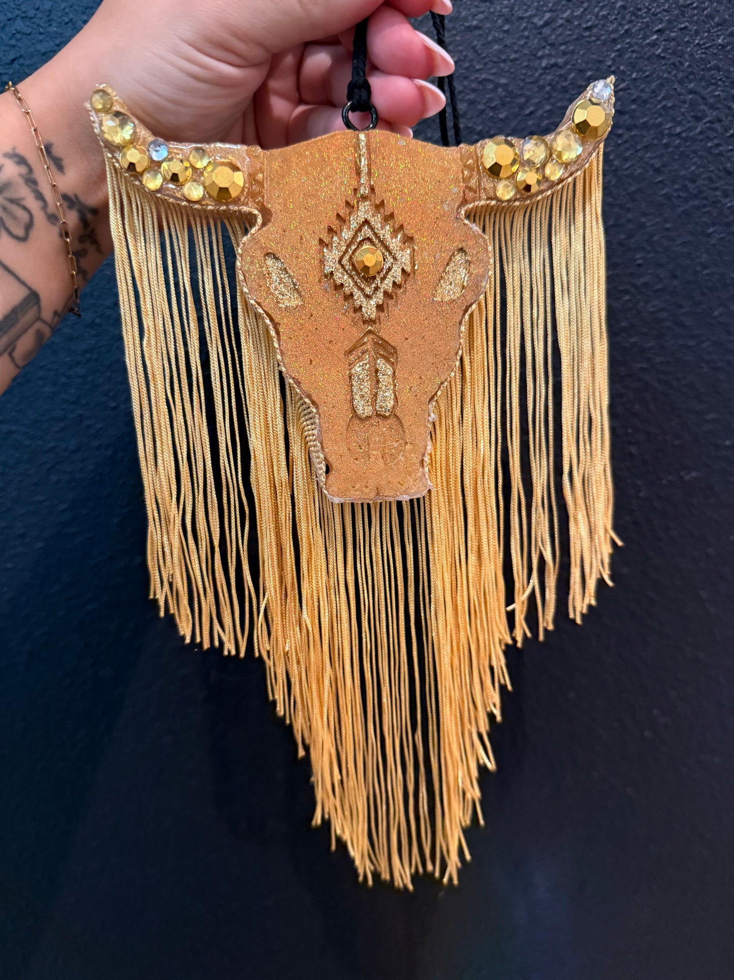 Gold Bull Head Car Freshie