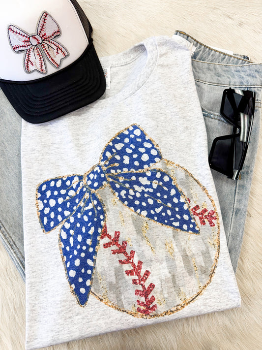 Baseball Bow Graphic Tee