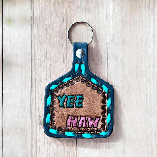 Blue YeeHaw Key Chain