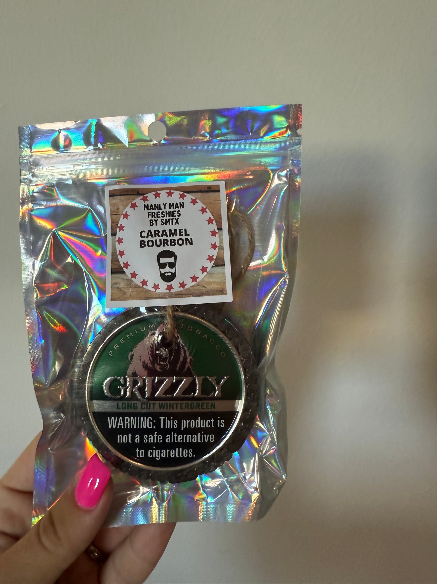 Grizzly Men’s Car Freshie- Caramel Bourbon