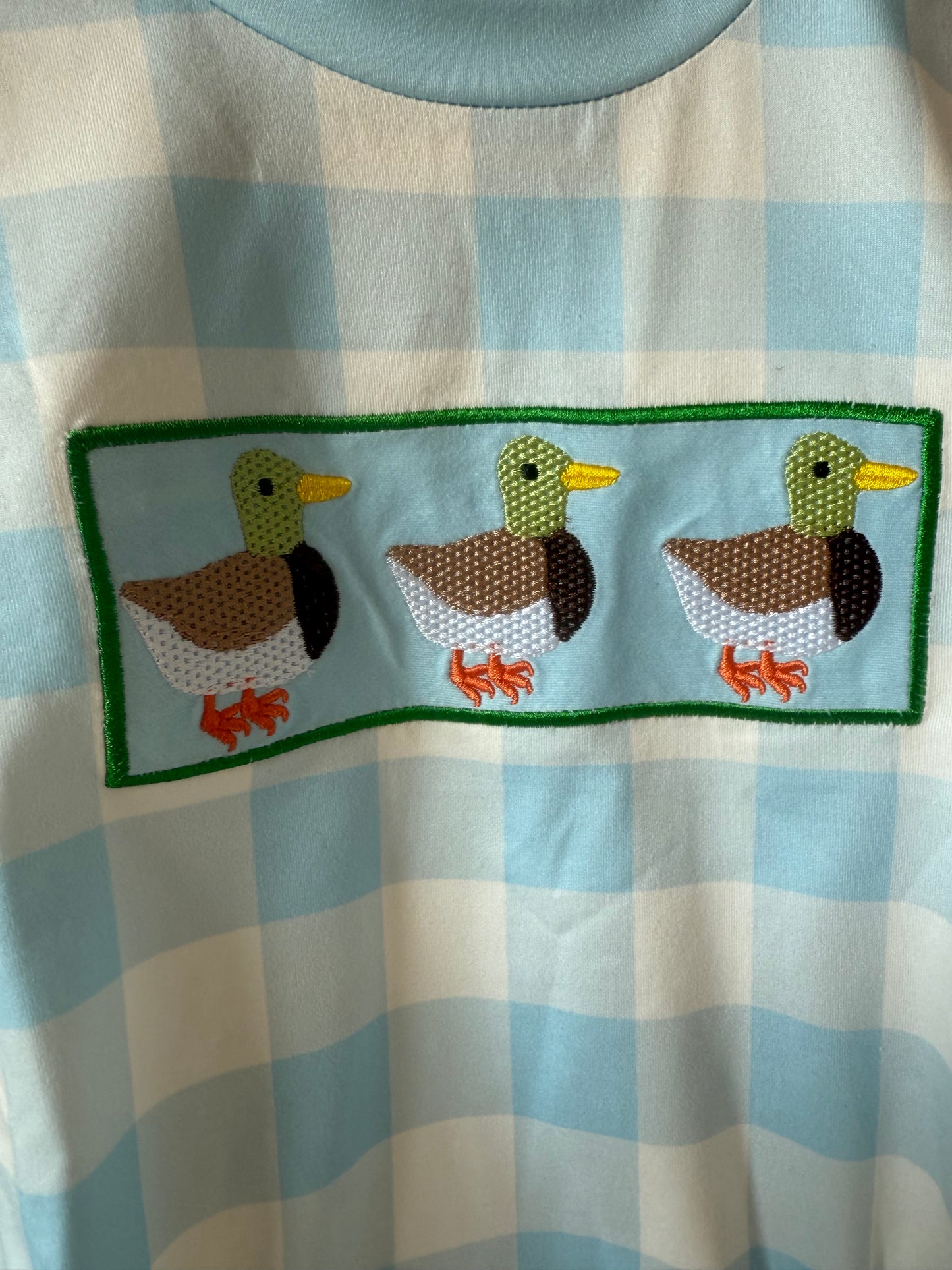 Gingham Blue Duck Jumper