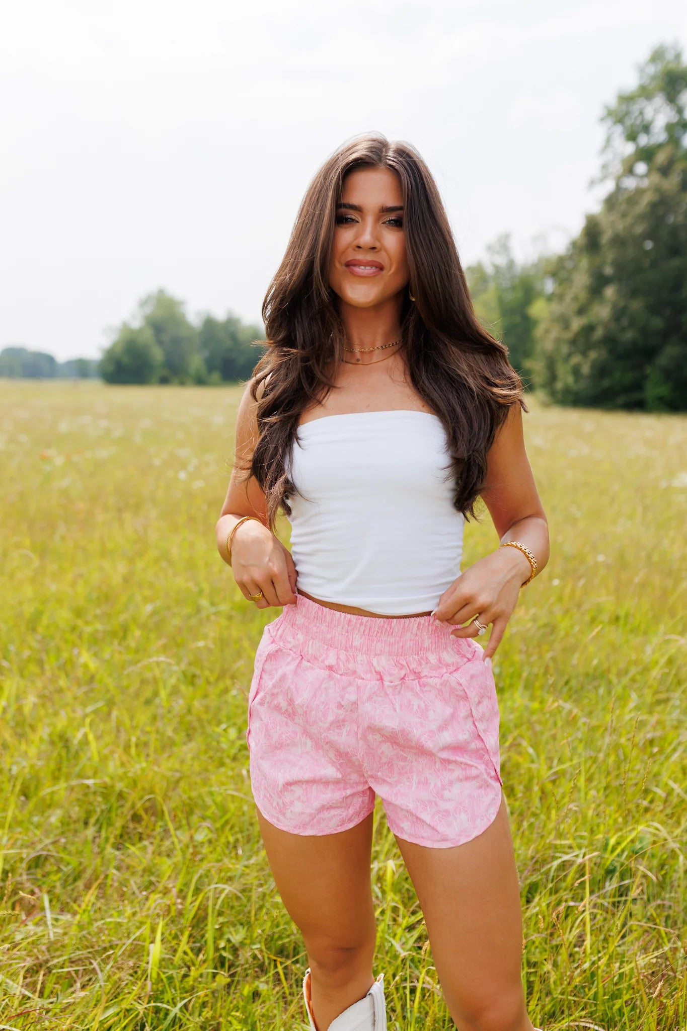 Pink Camo Coastal Shorts