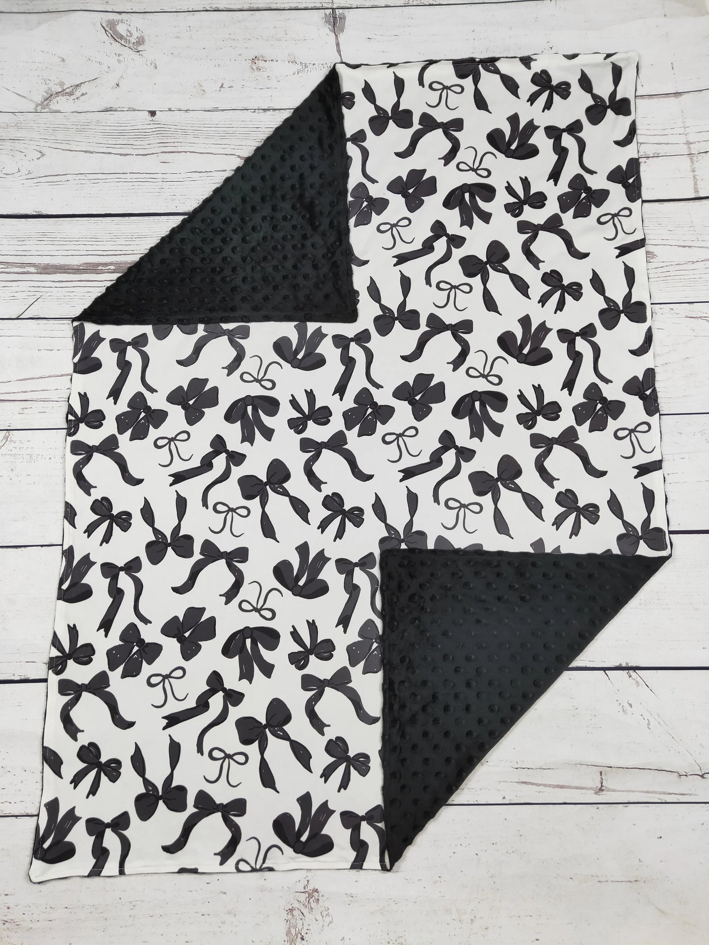 Black Bow Baby Girl Blanket