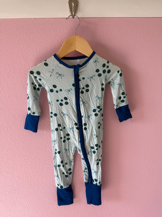 Blueberry & Bows Bamboo Pajamas