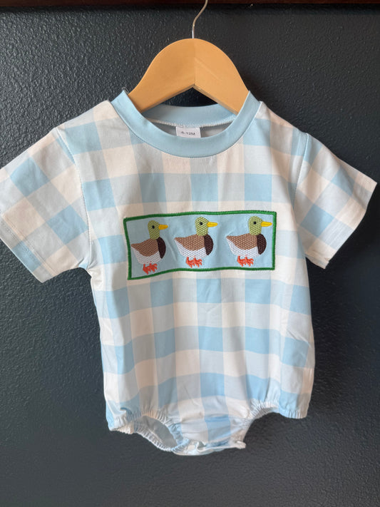 Gingham Blue Duck Jumper