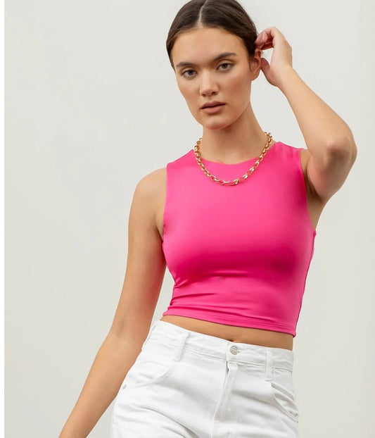 Reversible Fuchsia Top