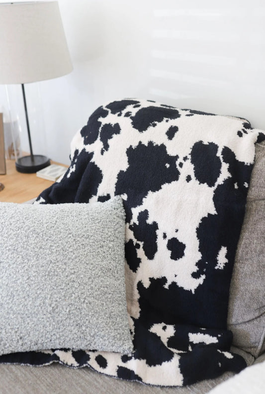 Black Cowhide Blanket