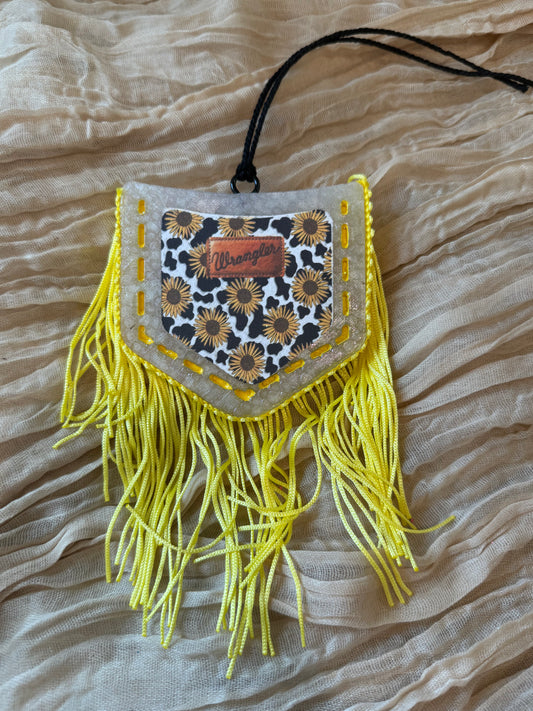 Sunflower Wrangler Pocket Car Freshie