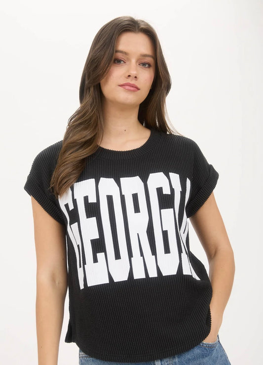 Black Georgia Top