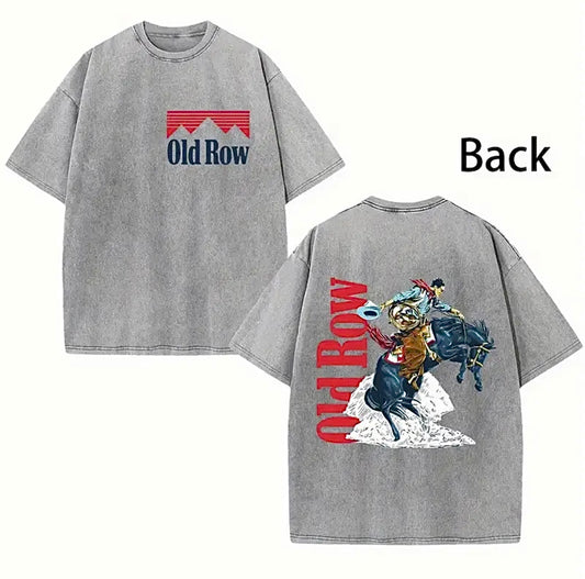 Gray Old Row Cowboy Tee
