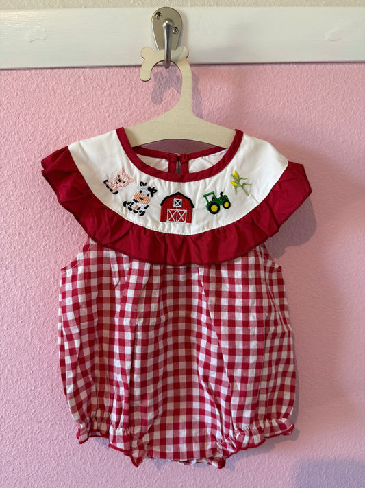 Farmhouse Smocked Baby Girl Dress