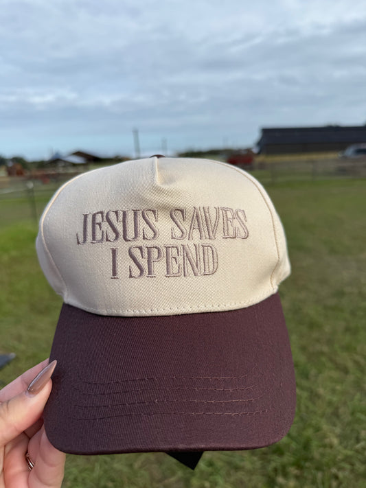Jesus Saves I Spend Hat