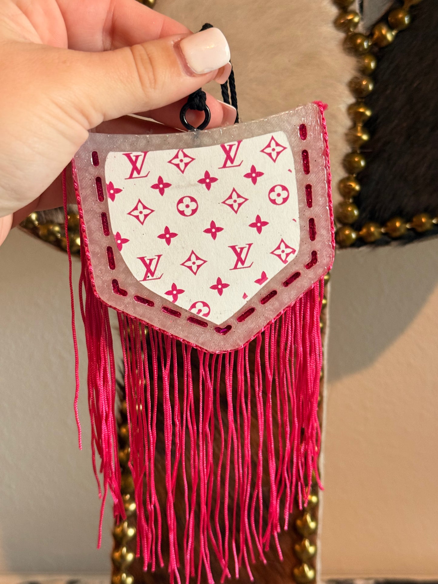 Pink LV Pocket Car Freshie
