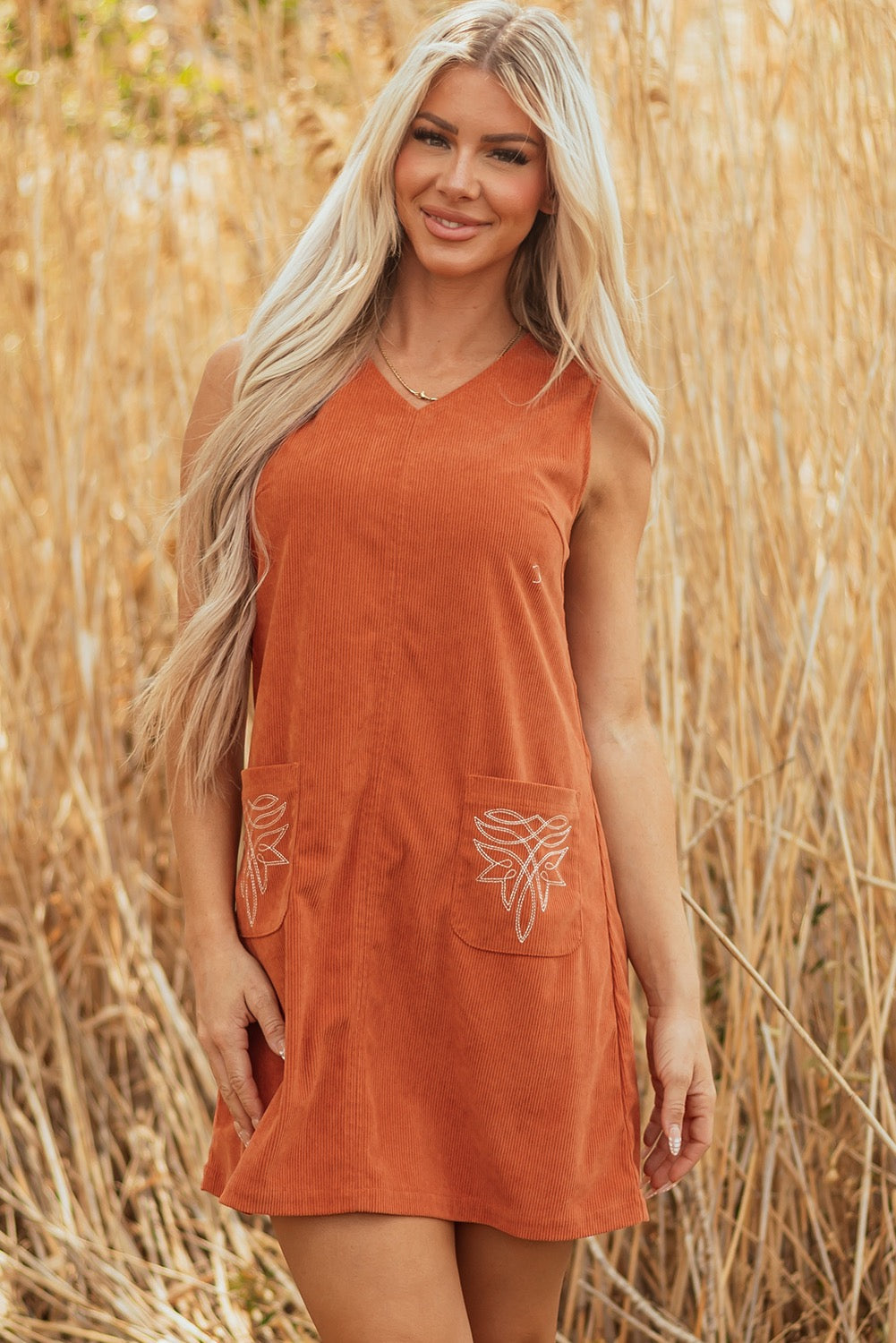 Terracotta Western Mini Dress