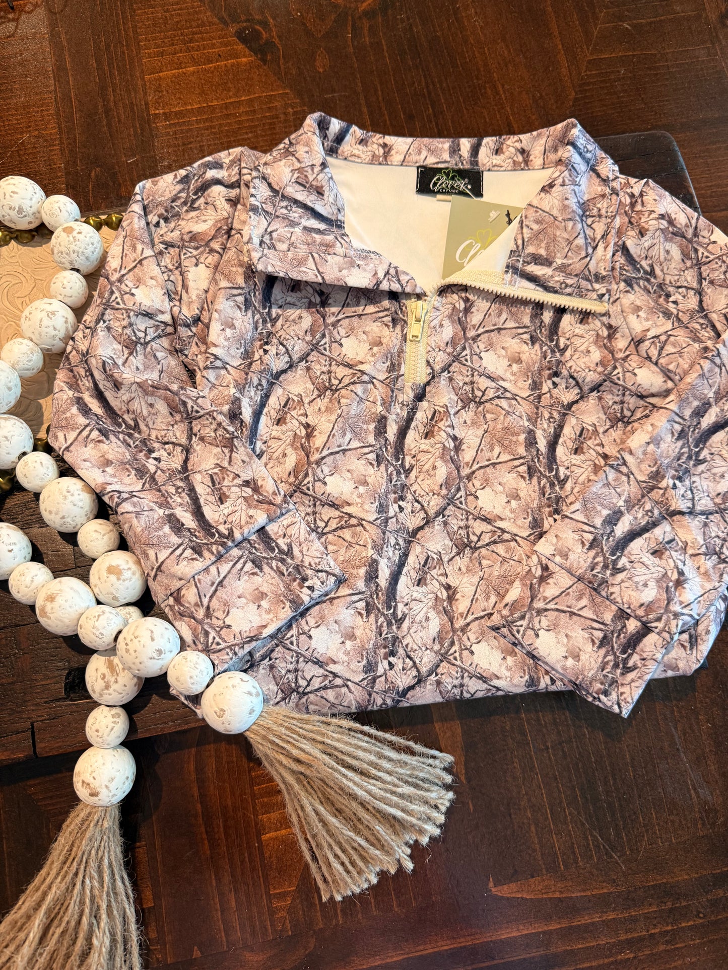 Camo Kids Quarter Zip Jacket