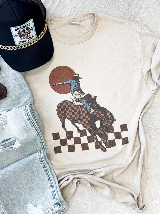 Checkered Rodeo Tee