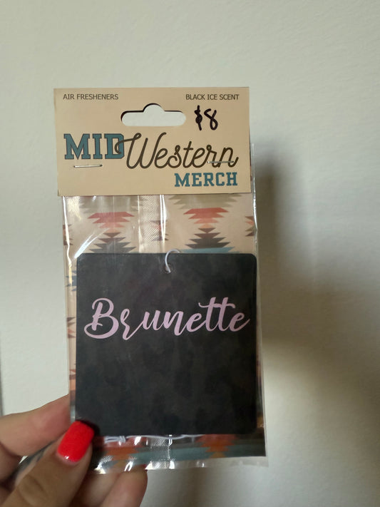 Brunette with Leopard Car Freshie