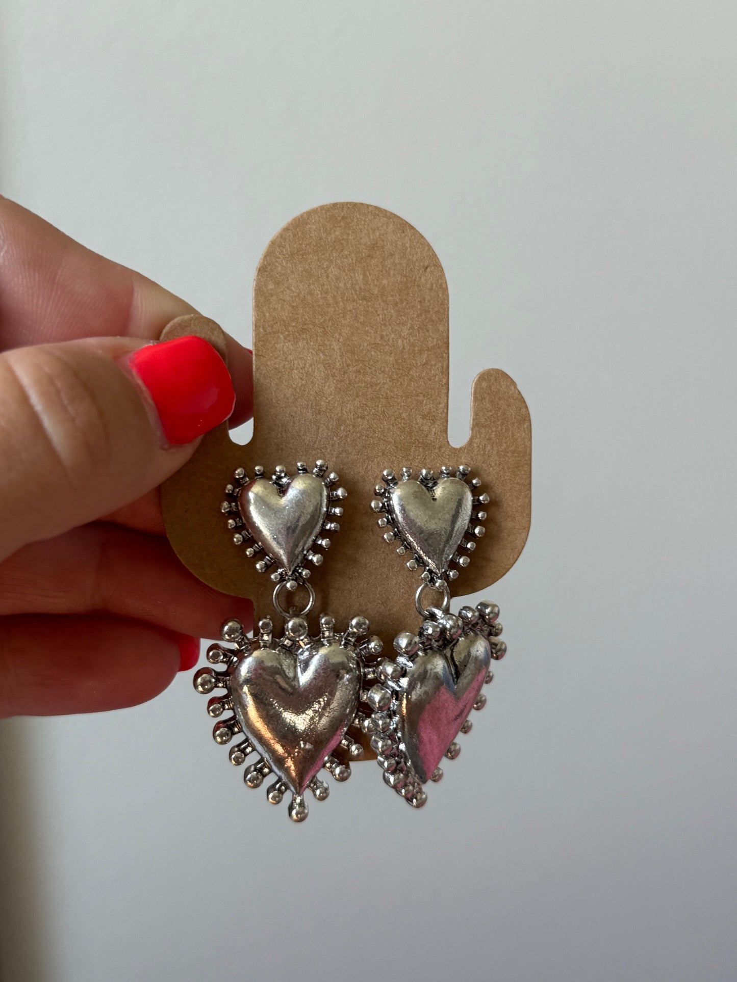 Silver Heart Earrings