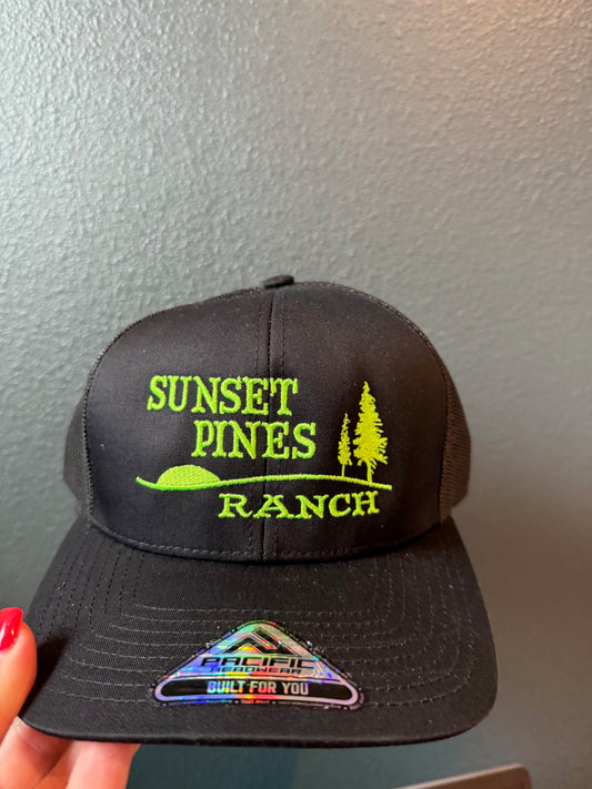 Black & Green Sunset Pines Ranch Hat