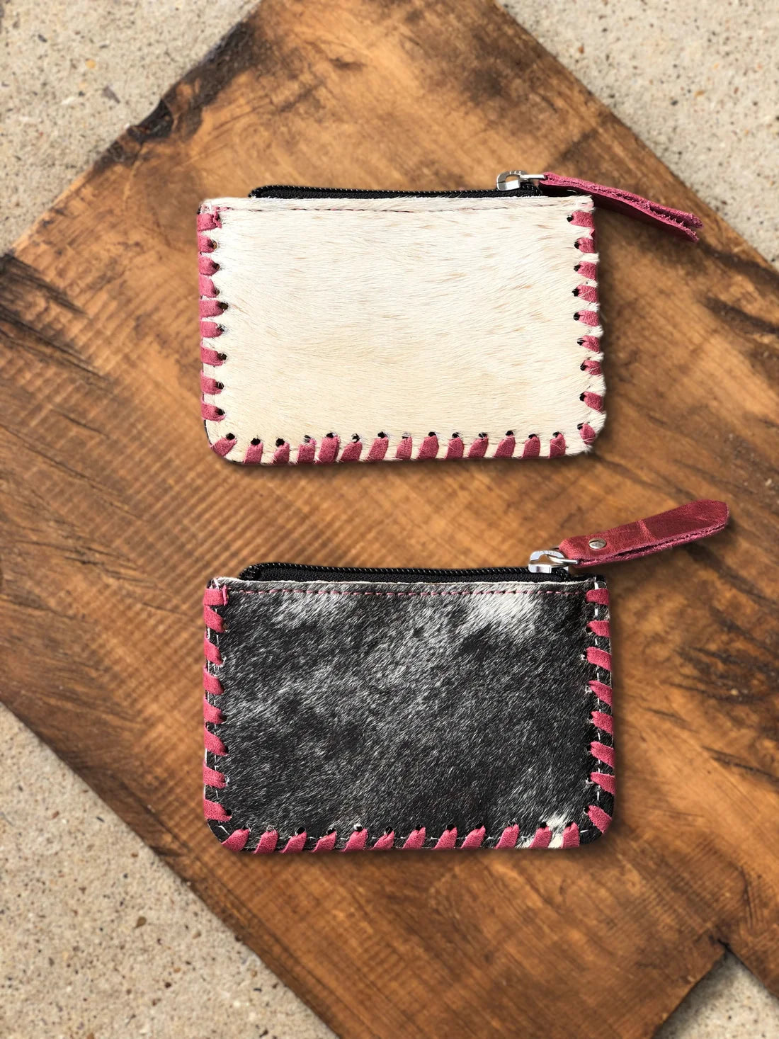 Pink Toole Leather Coin Pouch