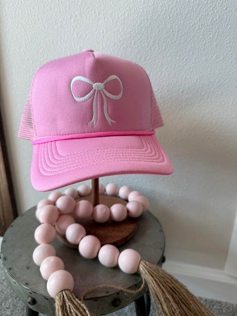 Bow Pink Hat