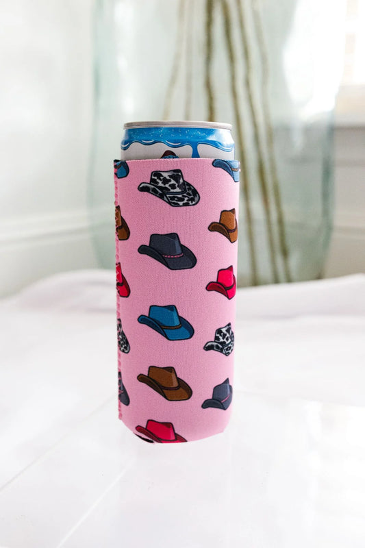 Pink Cowboy Hat Skinny Koolie