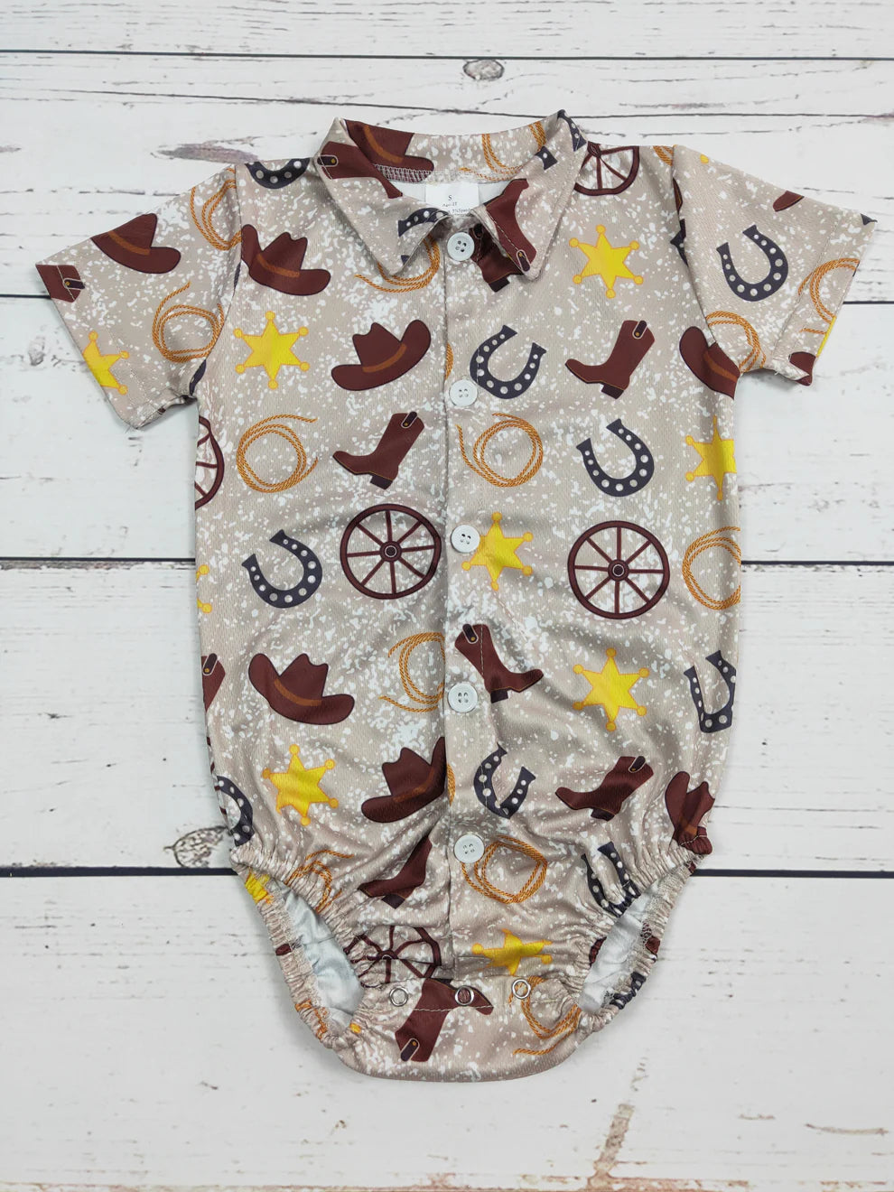 Western Baby Boy Romper
