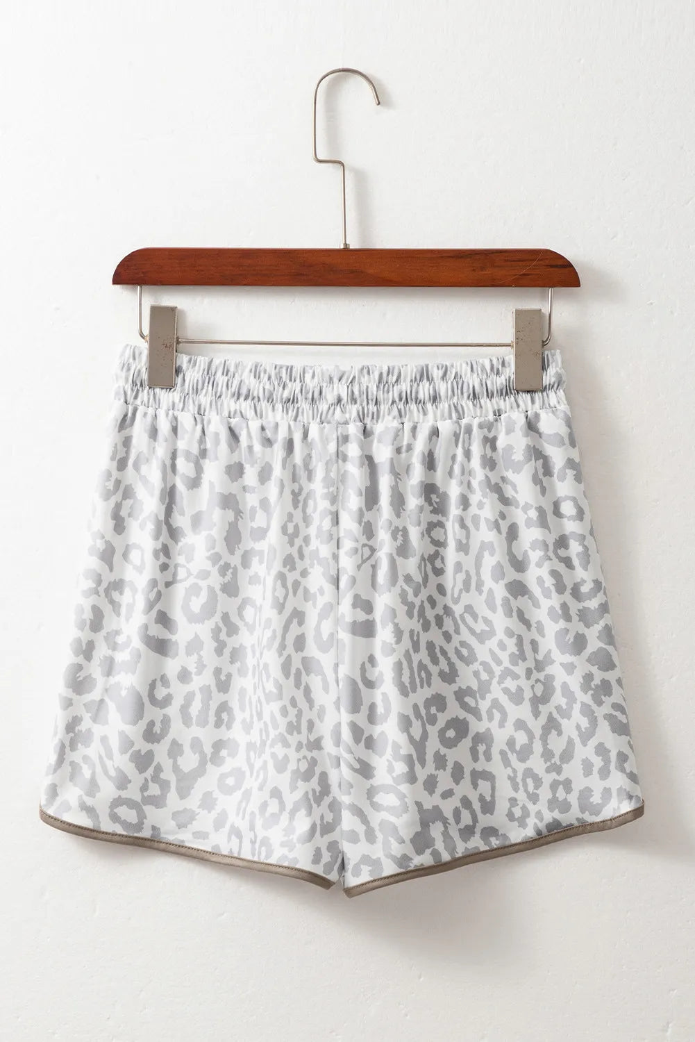 White Leopard Elastic Everyday Short