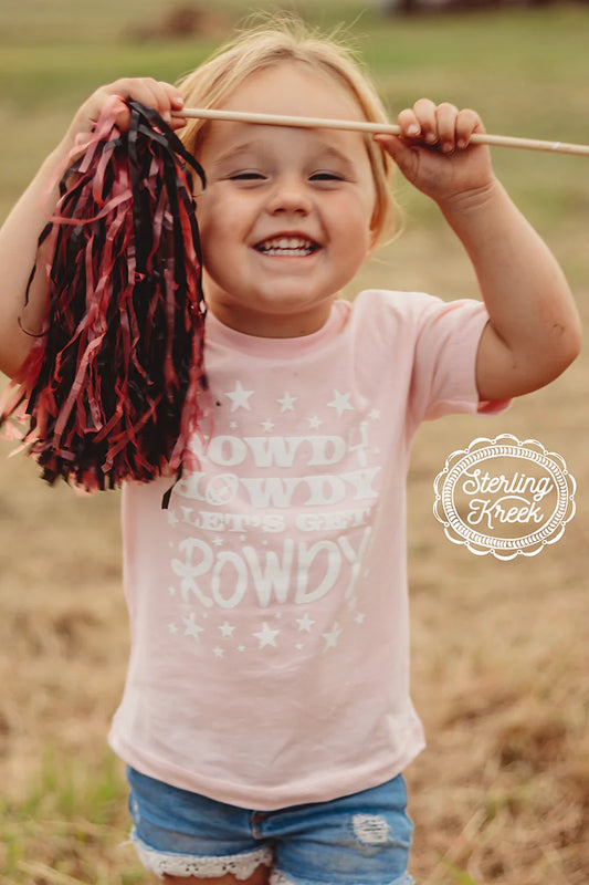 Pink & White Howdy Kids Graphic Tee