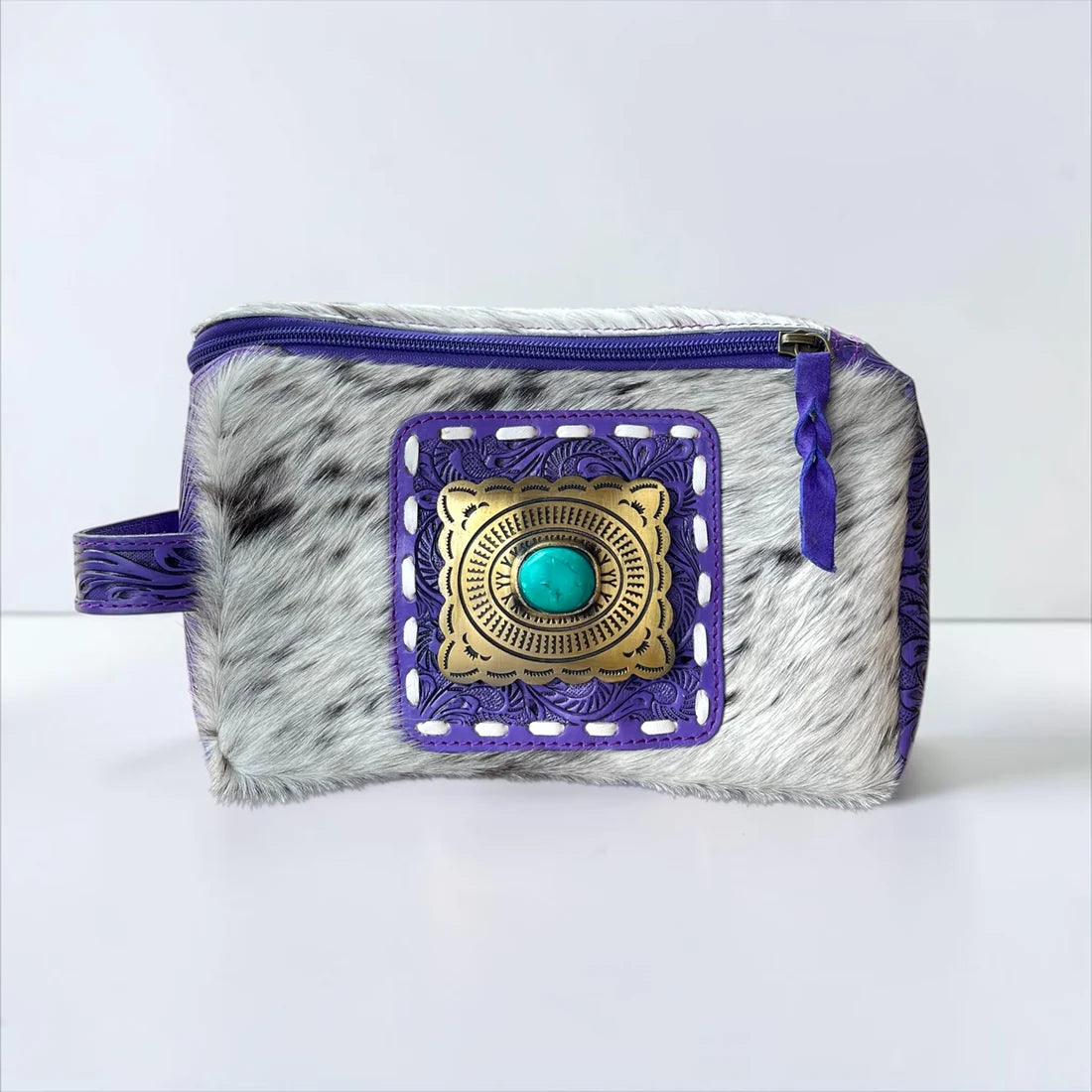 Purple Concho Makeup Bag