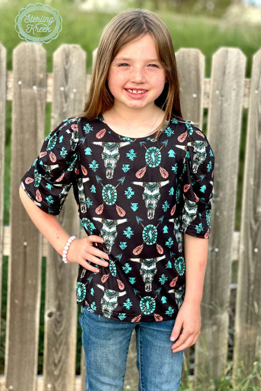 Western Tribal Top Kids