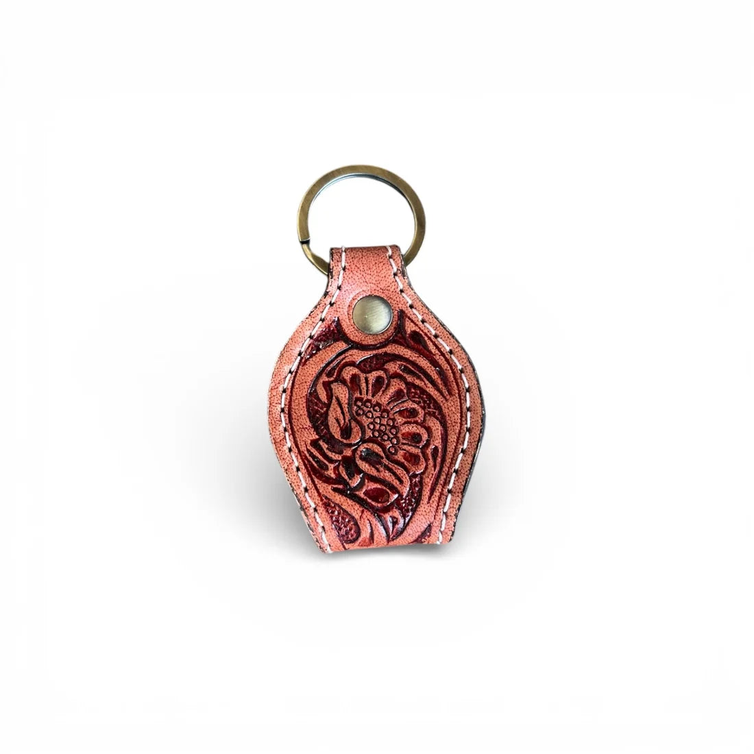 Tooled Leather Keychain