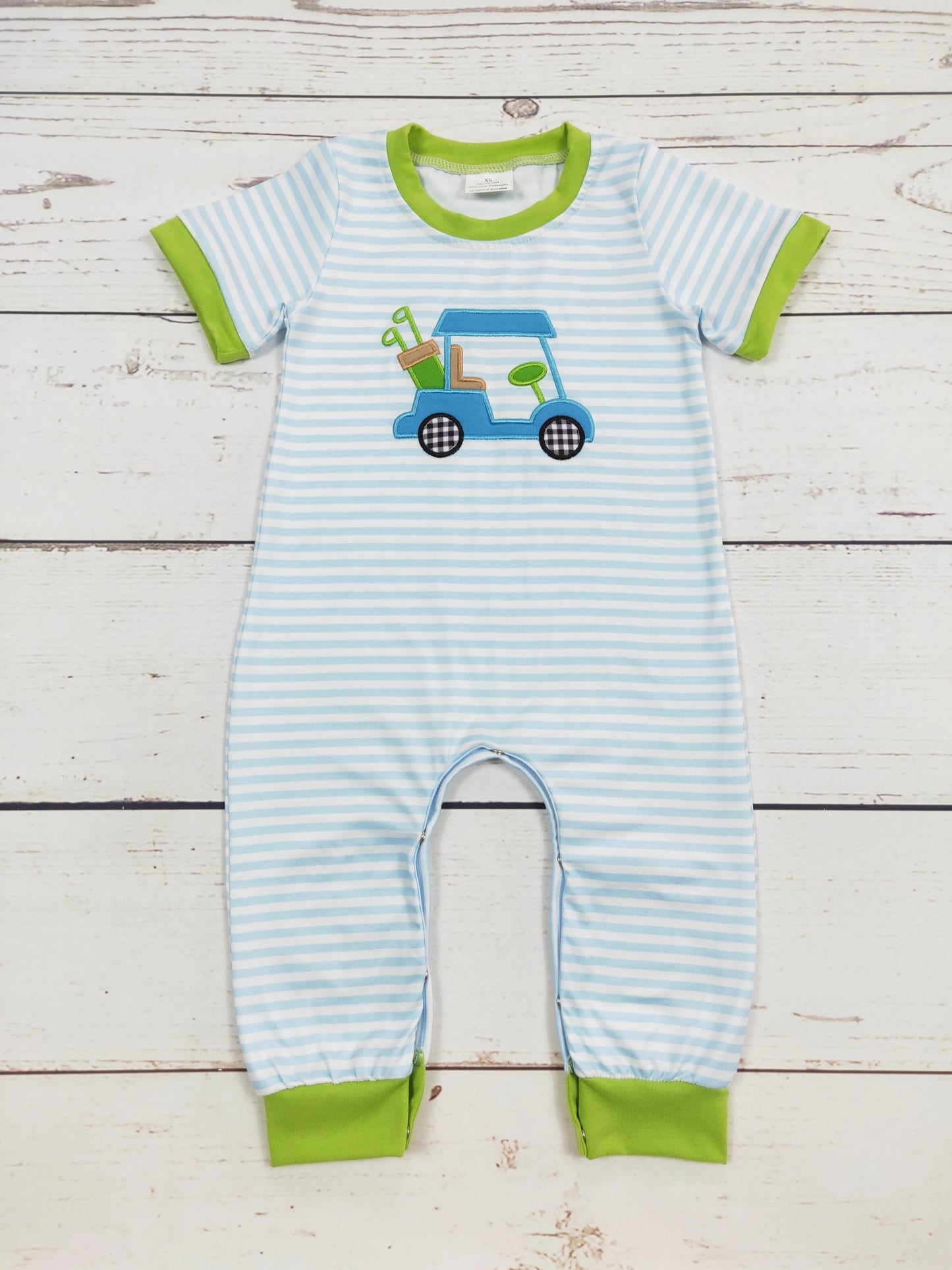 Golf Cart Baby Boy Romper