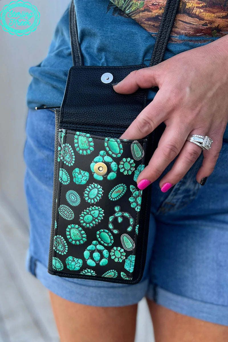 Forever in Turquoise Phone Wallet Bag